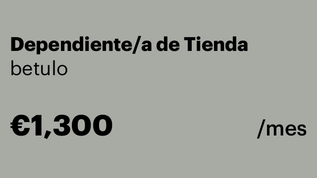 Dependiente/a de Tienda