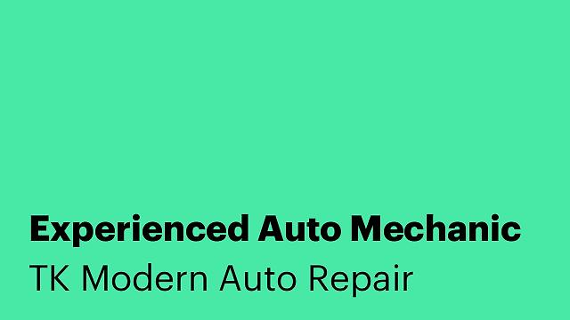 Experienced Auto Mechanic