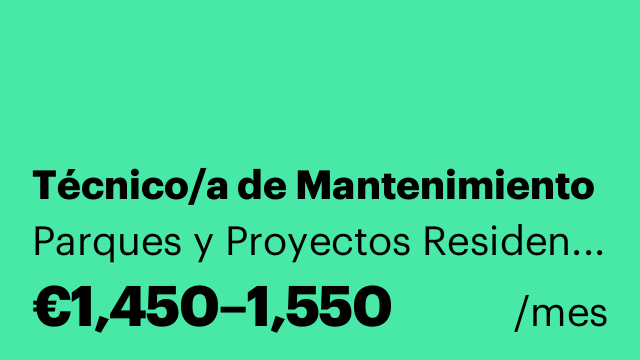 Técnico/a de Mantenimiento
