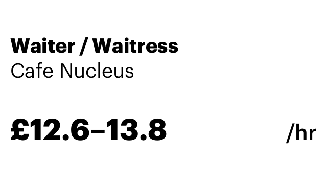 Waiter / Waitress