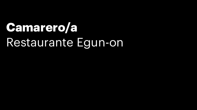 Camarero/a