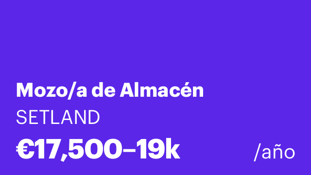 Mozo/a de Almacén