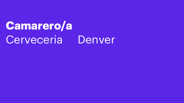 Camarero/a