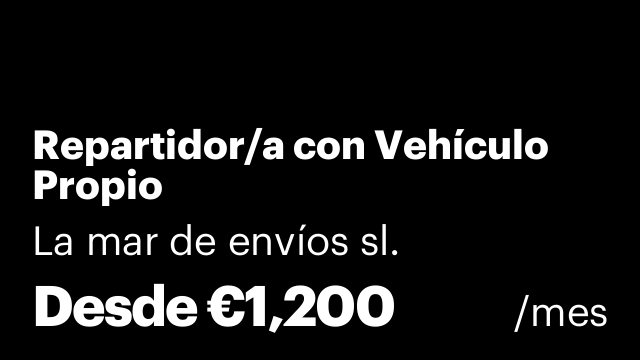 Repartidor/a con Vehículo Propio