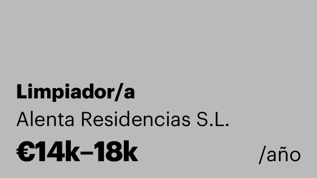 Limpiador/a