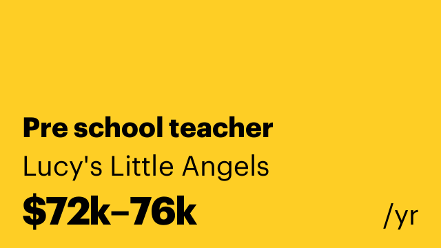 Pre school teacher