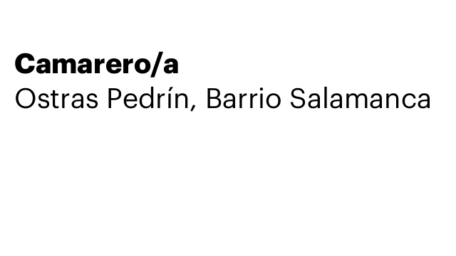 Camarero/a