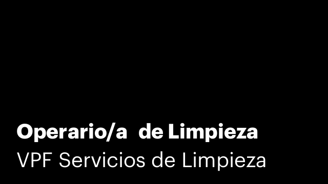 Operario/a  de Limpieza