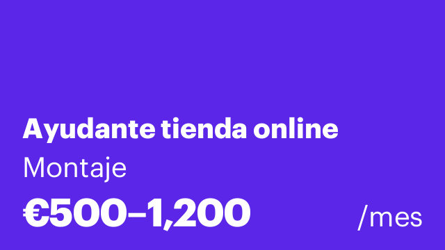 Ayudante tienda online