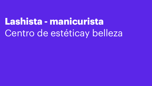 Lashista - manicurista