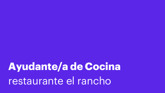Ayudante/a de Cocina
