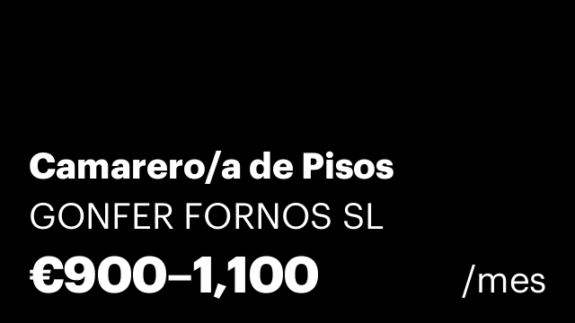 Camarero/a de Pisos