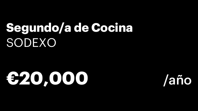 Segundo/a de Cocina