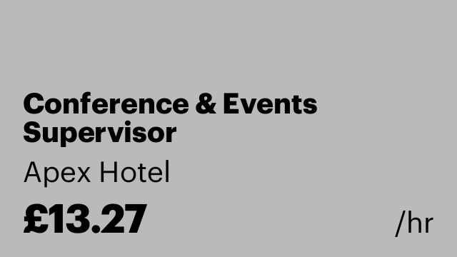 Conference & Events Supervisor