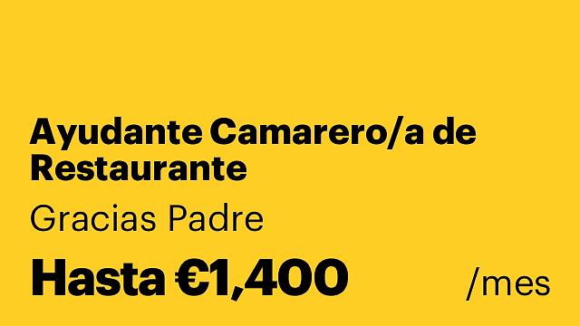 Ayudante Camarero/a de Restaurante