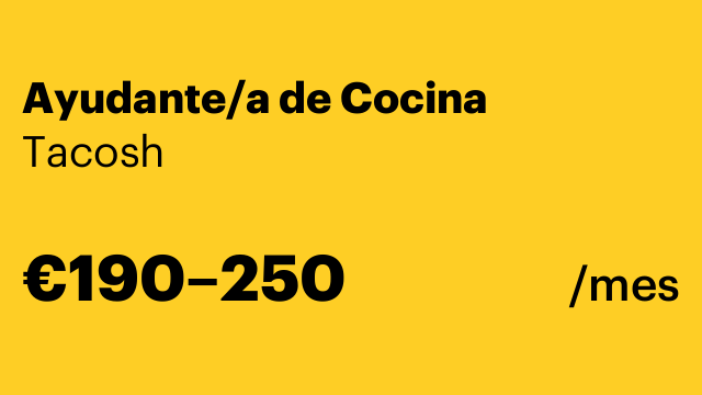 Ayudante/a de Cocina