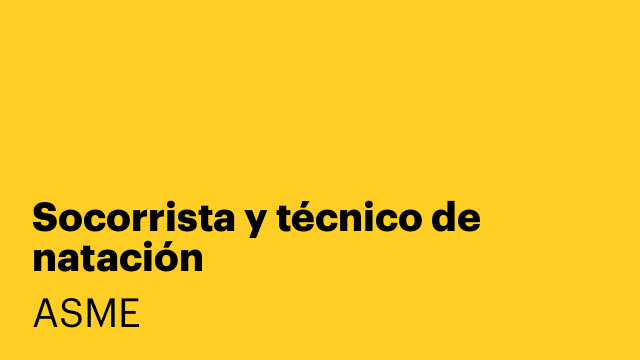 Socorrista y técnico de natación