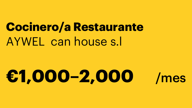 Cocinero/a Restaurante