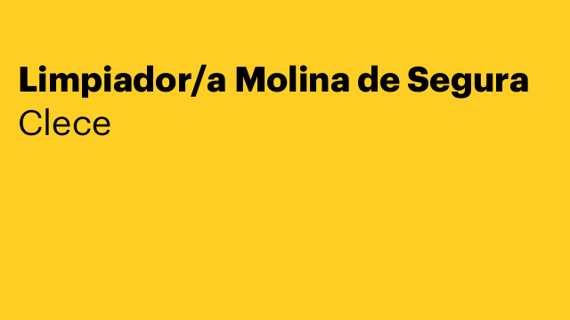 Limpiador/a Molina de Segura
