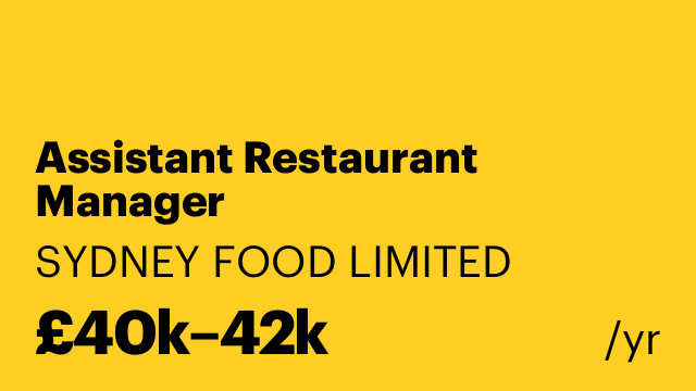 Assistant Restaurant Manager
