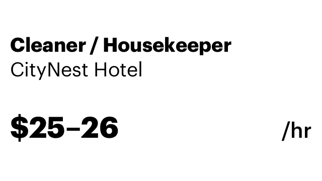 Cleaner / Housekeeper