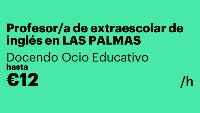 Profesor/a de extraescolar de inglés en LAS PALMAS