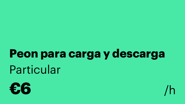 Peon para carga y descarga