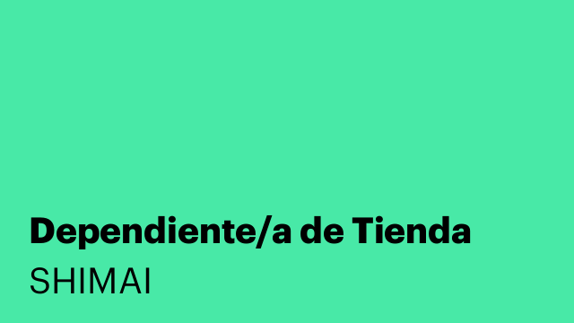 Dependiente/a de Tienda