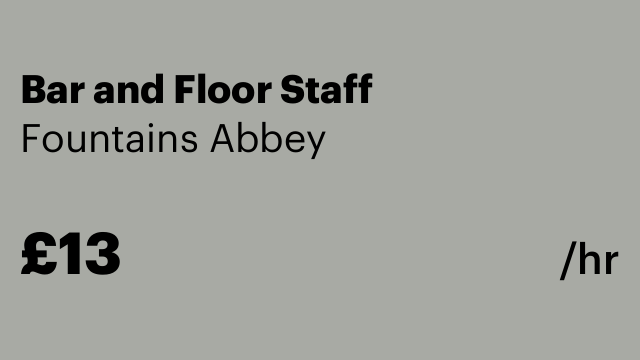 Bar and Floor Staff