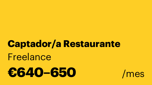 Captador/a Restaurante