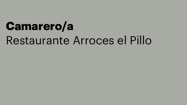 Camarero/a