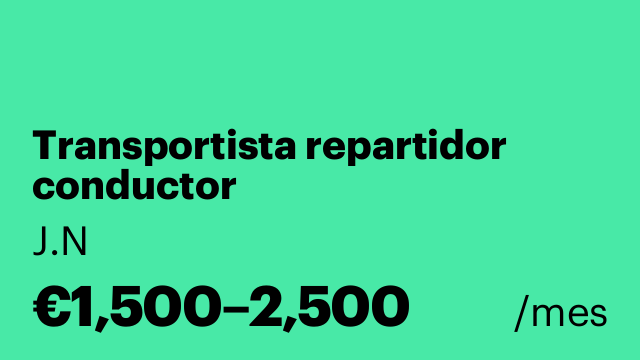 Transportista repartidor conductor
