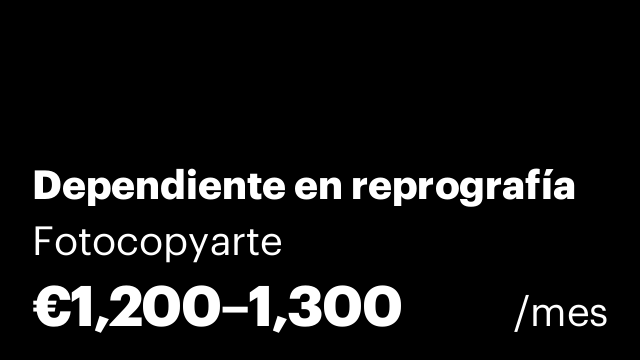 Dependiente en reprografía