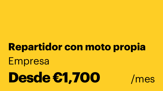 Repartidor con moto propia