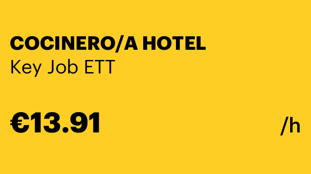 COCINERO/A HOTEL