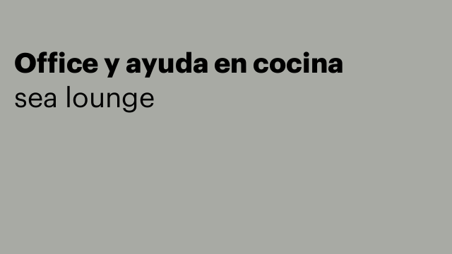 Office y ayuda en cocina