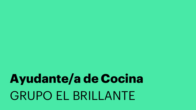 Ayudante/a de Cocina