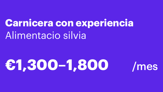 Carnicera con experiencia