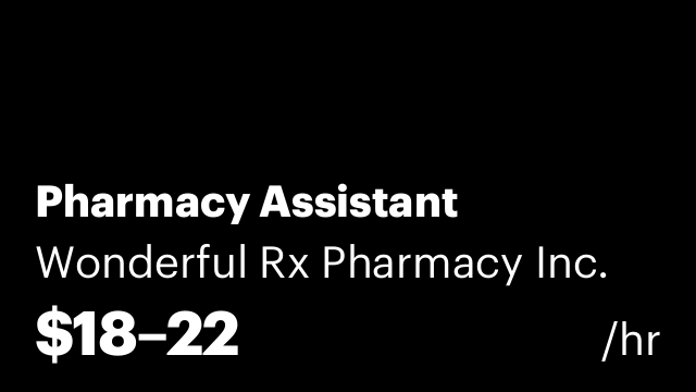 Pharmacy Assistant