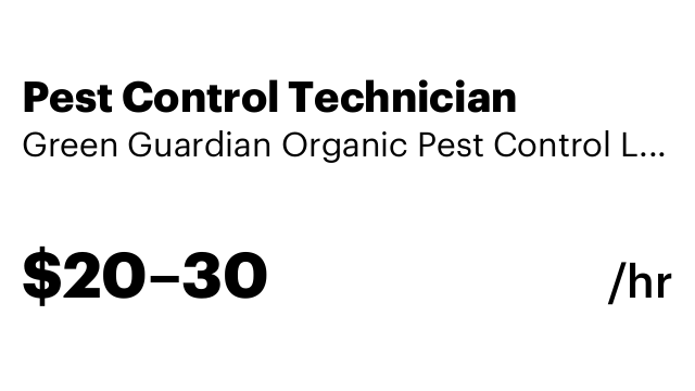 Pest Control Technician