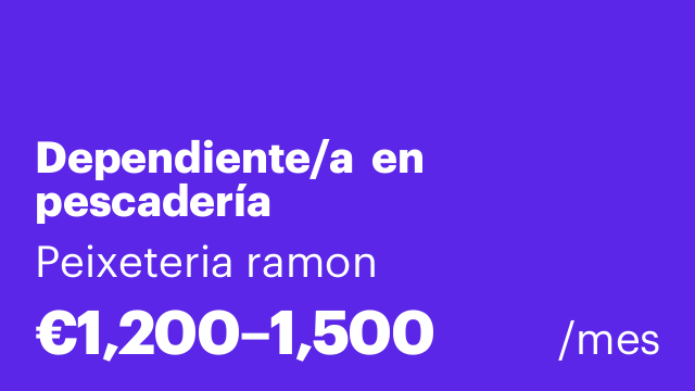 Dependiente/a  en pescadería