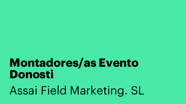 Montadores/as Evento Donosti