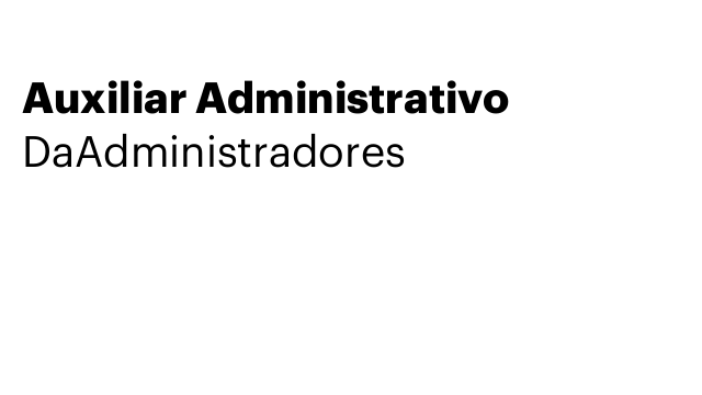 Auxiliar Administrativo