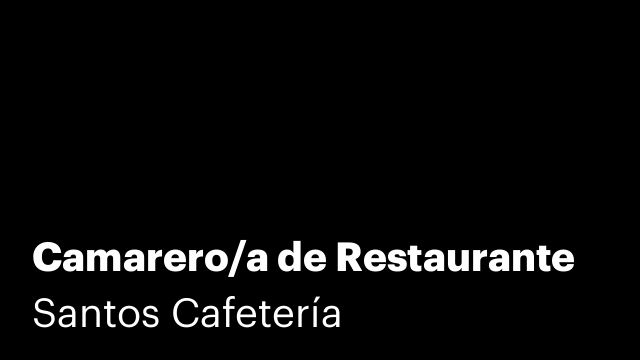 Camarero/a de Restaurante