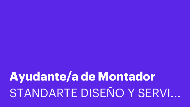 Ayudante/a de Montador
