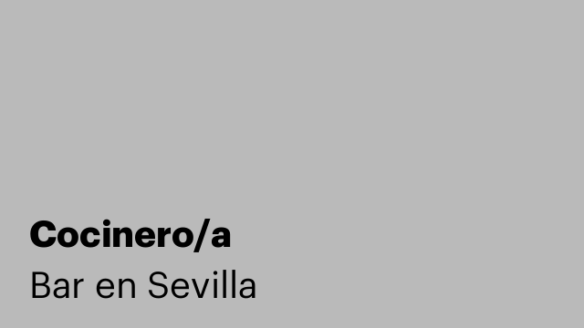 Cocinero/a