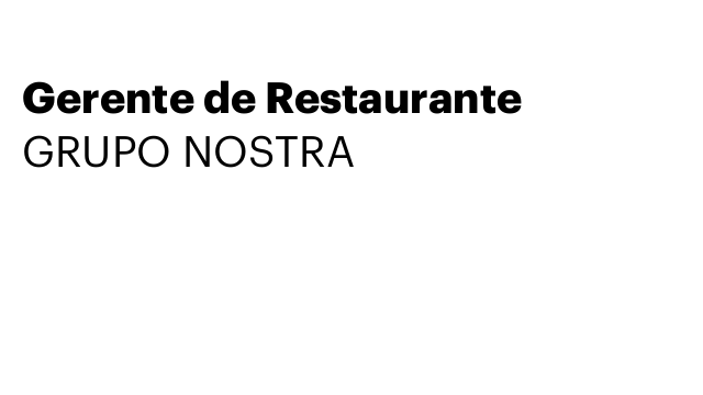 Gerente de Restaurante