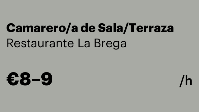 Camarero/a de Sala/Terraza