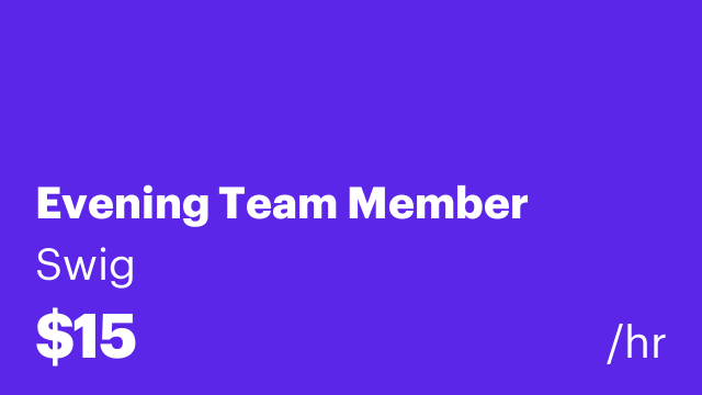 Evening Team Member