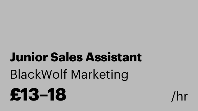 Junior Sales Assistant